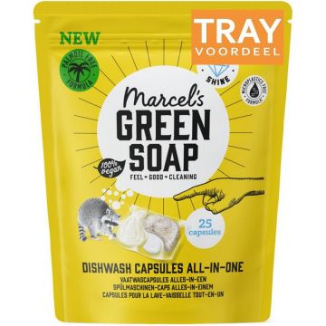 MARCEL'S GREEN SOAP ALL-IN-ONE DISHWASH CAPSULES VAATWASTABLETTEN 4 X 25 STUKS