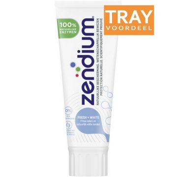 ZENDIUM FRESH + WHITE TANDPASTA TRAY 12 X 75 ML