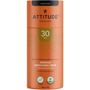 ATTITUDE ORANGE BLOSSOM SPF 30 MINERAL SUNSCREEN STICK ZONNEBRAND STICK 85 GRAM
