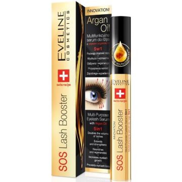 EVELINE SOS (EVELINE) SOS LASH BOOSTER ARGAN OIL 5 IN 1 SERUM OOGSERUM 10 ML