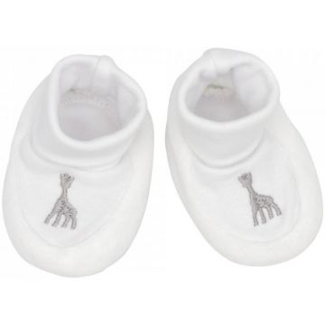 SOPHIE DE GIRAF WIT 1-3M SLOFJES 1 PAAR