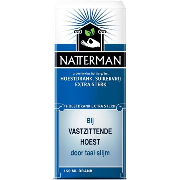 NATTERMAN BIJ VASTZITTENDE HOEST DOOR TAAI SLIJM EXTRA STERK HOESTDRANK FLES 150 ML