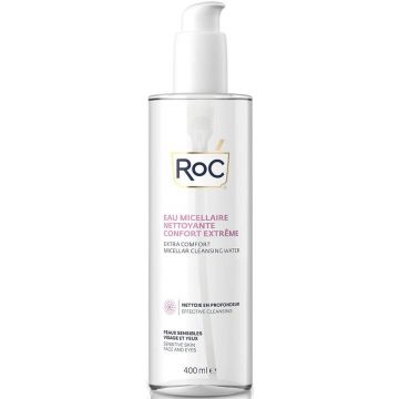 ROC EXTRA COMFORT MICELLAR CLEANSING WATER GEZICHTSREINIGER POMP 400 ML