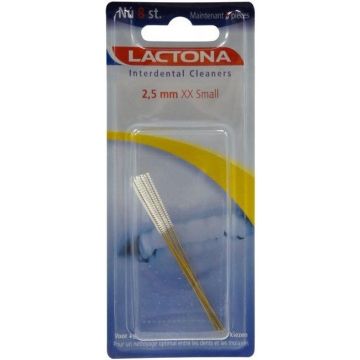 LACTONA INTERDENTAL CLEANERS (LACTONA) INTERDENTAL CLEANERS 2,5 MM XX SMALL TANDENRAGERS PAK 8 STUKS