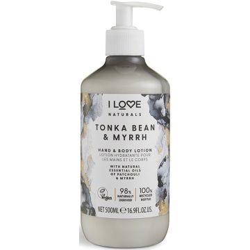 I LOVE NATURALS TONKA BEAN & MYRRH HAND & BODY LOTION 500 ML
