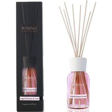 MILLEFIORI NATURAL MAGNOLIA BLOSSOM (MILLEFIORI) MAGNOLIA BLOSSOM & WOOD FRAGRANCE DIFFUSER GEURSTOKJES 100 ML
