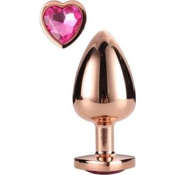 DREAM TOYS GLEAMING LOVE MEDIUM BUTTPLUG (ROSEGOLD) 1 STUK