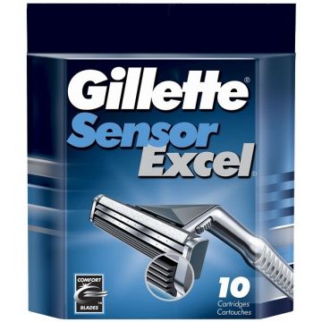 GILLETTE SENSOR EXCEL (GILLETTE) EXCEL SCHEERMESJES PAK 10 STUKS