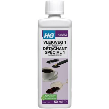 HG VLEKWEG (HG) VLEKWEG 1 KOFFIE, THEE, CACAO, KETCHUP, FRUIT, MOSTERD, JAM, RODE WIJN, VOCHT, INKT FLACON 50 ML