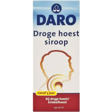 DARO DROGE HOEST SIROOP VANAF 3 JAAR FLES 150 ML