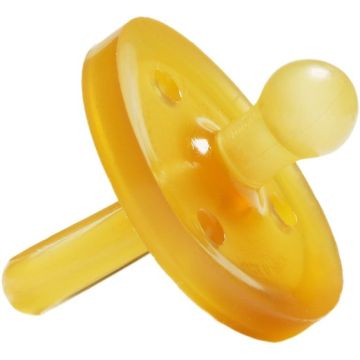 NATURSUTTEN ORIGINAL (NATURSUTTEN) ORIGINAL ROUNDED MEDIUM 6-12 MONTHS NATURAL PACIFIER FOPSPEEN 1 STUK