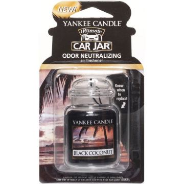 YANKEE CANDLE BLACK COCONUT CAR JAR AUTO LUCHTVERFRISSER PAK 30 GRAM