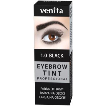 VENITA PROFESSIONAL EYEBROW TINT 1.0 BLACK WENKBRAUWVERF DOOSJE 1 STUK