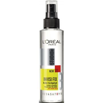 L'OREAL STUDIO LINE INVISI FIX (L'OREAL) INVISI FIX ALCOHOL-FREE LIQUID GEL SPRAY 150 ML