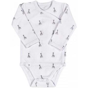 SOPHIE DE GIRAF WIT 3M-60CM OVERSLAG ROMPER 1 STUK