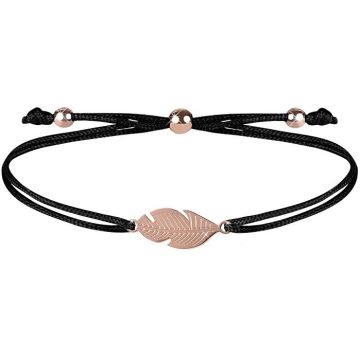 TROLI ZWARTE/BRONZEN ARMBAND MET VEER 1 STUK