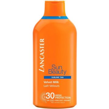 LANCASTER SUN BEAUTY VELVET TANNING MILK SPF 30 ZONNEBRAND 400 ML