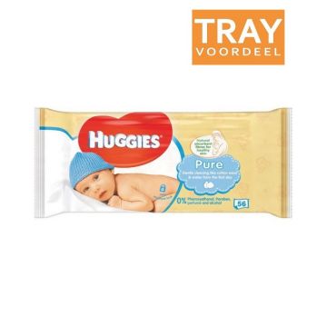 HUGGIES PURE (HUGGIES) PURE BABYDOEKJES TRAY 6 X 56 STUKS