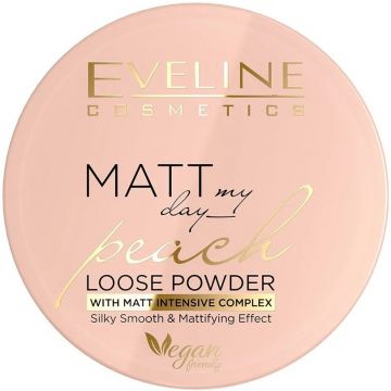 EVELINE MATT MY DAY PEACH LOOSE POWDER POEDER 6 GRAM