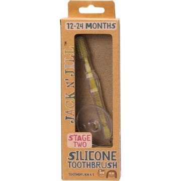 JACK 'N JILL SILICONE TOOTHBRUSH 12-24 MAAND TANDENBORSTEL PAK 1 STUK