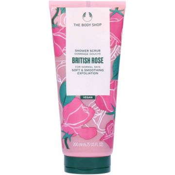 THE BODY SHOP BRITISH ROSE SHOWER SCRUB DOUCHESCRUB TUBE 200 ML