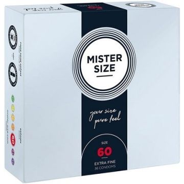 MISTER SIZE 60 MM EXTRA FINE CONDOMS CONDOOMS 36 STUKS