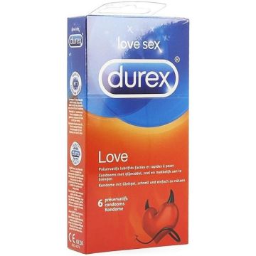 DUREX LOVE CONDOOMS 6 STUKS