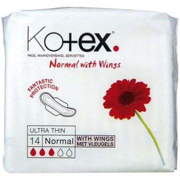 KOTEX NORMAL (KOTEX) NORMAL MAANDVERBAND PAK 14 STUKS