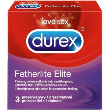 DUREX FETHERLITE ELITE (DUREX) FETHERLITE ELITE ULTRA THIN CONDOMS CONDOOMS DOOSJE 3 STUKS