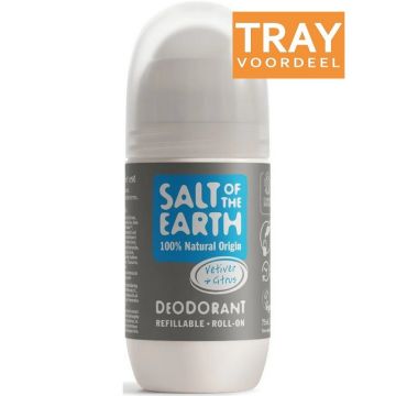 SALT OF THE EARTH VETIVER & CITRUS (SALT OF THE EARTH) VETIVER & CITRUS DEO ROLLER TRAY 6 X 75 ML