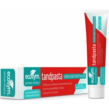 ECOSYM TANDPASTA VOOR GEBITSPROTESEN TUBE 75 ML