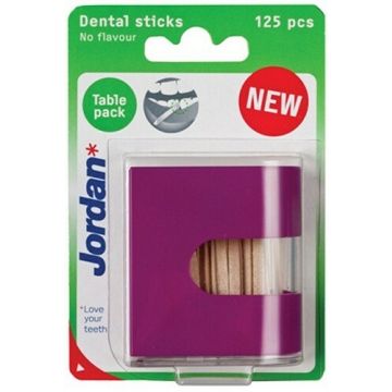 JORDAN TABLE PACK DENTAL STICKS NO FLAVOUR TANDENSTOKERS PAK 125 STUKS
