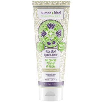 HUMAN+KIND APPLE & HERBS BODY WASH DOUCHEGEL TUBE 200 ML