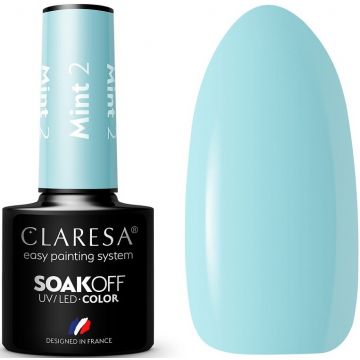 CLARESA COLOR SOAK OFF MINT 02 UV/LED GELLAK 5 GRAM