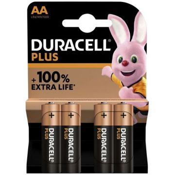 DURACELL PLUS POWER (DURACELL) PLUS POWER AA-BATTERIJEN PAK 4 STUKS