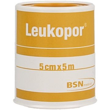 LEUKOPOR 5 CM X 5 M HECHTPLEISTER BLIK 1 STUK