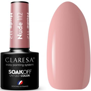 CLARESA COLOR SOAK OFF NUDE 112 UV/LED GELLAK 5 GRAM