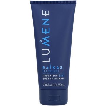 LUMENE MEN RAIKAS (LUMENE) MEN RAIKAS REFRESH HYDRATING 2IN1 BODY&HAIR WASH DOUCHEGEL TUBE 200 ML