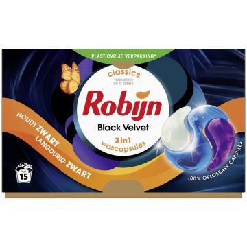 ROBIJN BLACK VELVET 3-IN-1 WASMIDDEL CAPSULES 15 STUKS