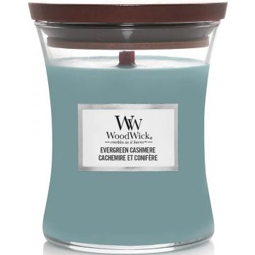 WOODWICK EVERGREEN CASHMERE GEURKAARS 275 GRAM