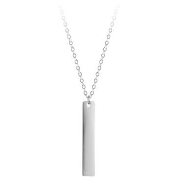 TROLI TROLI STEEL NECKLACE WITH AN ELONGATED PENDANT