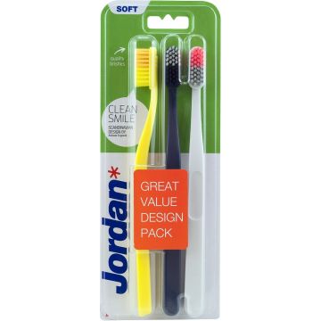 JORDAN CLEAN SMILE SOFT TANDENBORSTEL 3 STUKS