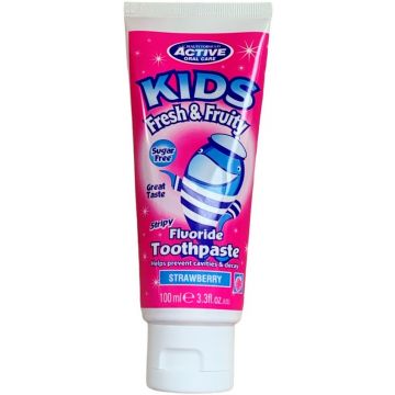 ACTIVE ORAL CARE KIDS FRESH & FRUITY FLUORIDE TOOTHPASTE TANDPASTA TUBE 100 ML