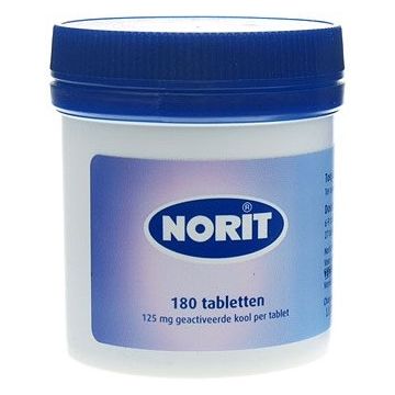 NORIT TABLETTEN BIJ DIARREE POT 180 STUKS