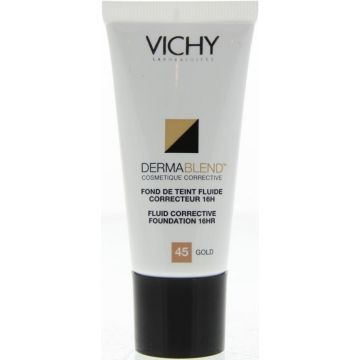 VICHY DERMABLEND (VICHY) DERMABLEND CORRECTIVE FOUNDATION 16 HR SPF 30 45 GOLD TUBE 30 ML