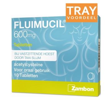 ZAMBON FLUIMUCIL 600MG TABLETTEN TRAY 130 X 10 STUKS