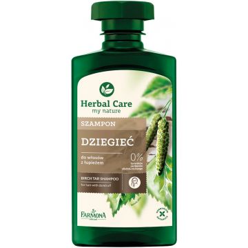 FARMONA HERBAL CARE BIRCH TAR SHAMPOO FOR HAIR WITH DANDRUFF FLACON 330 ML