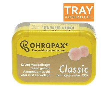 OHROPAX OOR-WASBOLLETJES CLASSIC TRAY 400 X 12 STUKS