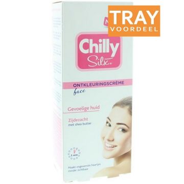 CHILLY SILX ONTKLEURINGSCREME FACE GEVOELIGE HUID TRAY 6 X 75 ML