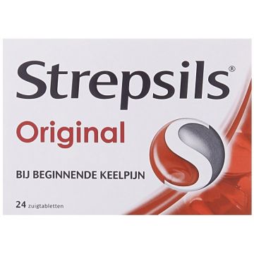 STREPSILS ORIGINAL BIJ BEGINNENDE KEELPIJN ZUIGTABLETTEN DOOSJE 24 STUKS